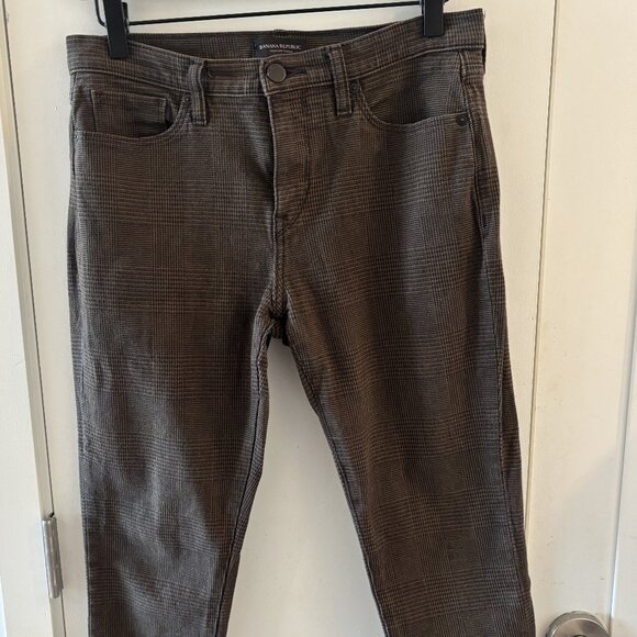 Brown Plaid Jeans Banana Republic - Picture 2 of 5